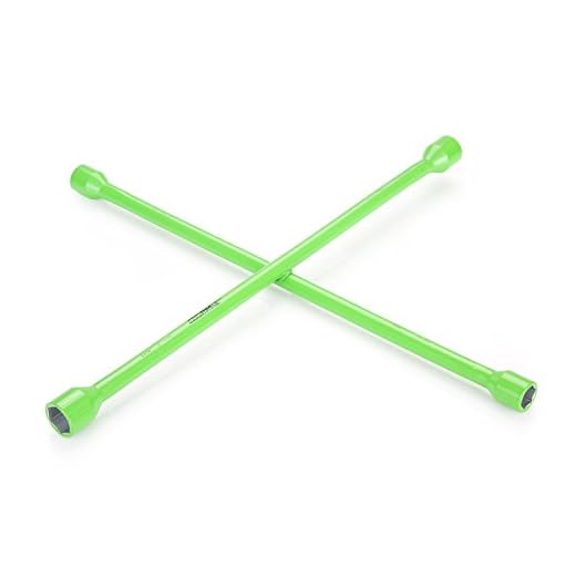 OEM TOOLS 20561 20-Inch Universal Heavy Duty Lug Nut, 4-Way Cross Wrench | SAE & Metric Wrench | Classic Cross Welded Design for Plenty of Leverage and Torque | Popular Bright Green Color