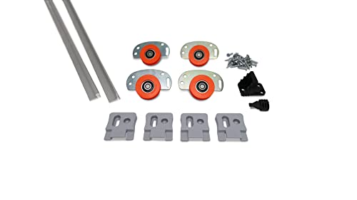 DUCASSE - KIT SISTEMA CORREDERO INFERIOR MADERA: Sistema corredero inferior con guiado superior y una instalación embutida y sobrepuesta. Accesorio D52 + riel equivalente. (2 metros)