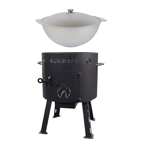 Kukmara Set - Uchag mit Kasan 12L Offen Kasan Grill Camping Плов