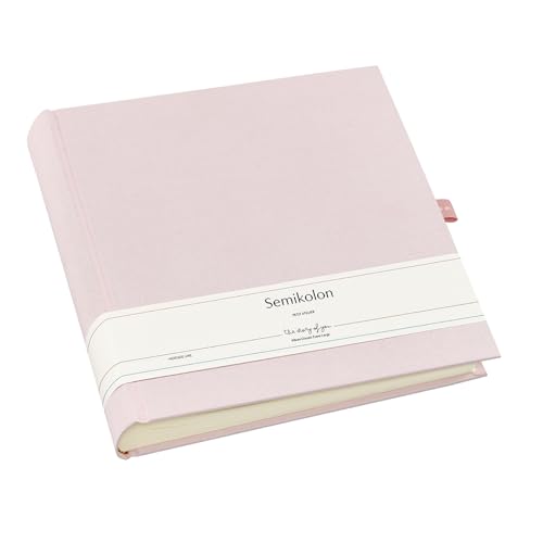 Semikolon 371956 Foto-Album Classic Event Large - 30,5 x 31 x 5,3 cm - 100 Seiten für 200 Fotos - Cotton Candy rosé