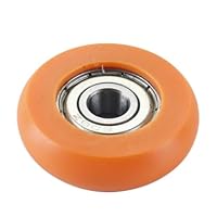 Ausi 2 Stück Rudergerät-Sitzrad, Nylon-Edelstahlrolle mit Lager, Außendurchmesser 36 mm, Breite 10 mm, Innendurchmesser 8 mm, Tragkraft 67 kg, Gelb