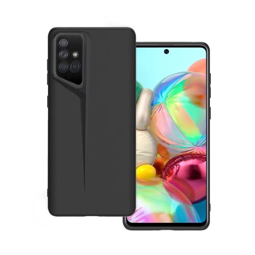 Image of Amazon Brand - Solimo Ultra-Thin Blade Runner Series Matte Finished Camera Protection Soft Back Cover for Samsung Galaxy A71 - Black