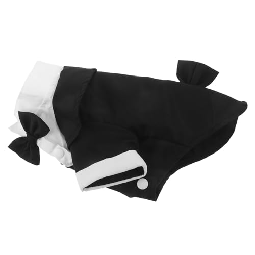 Sosoport Dog Prince Tuxedo Costume para Perros Pequeños Traje Formal con Pajarita para Mascotas Cumpleaños Bodas y Fiestas