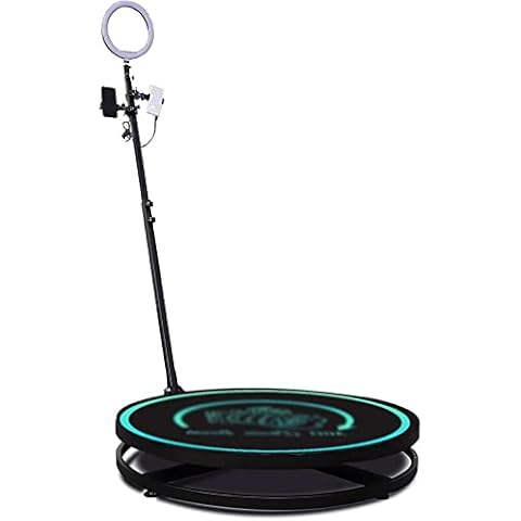 360 Photo Booth Machine,Spin Camera & Video Selfie Booth, Free Customize Logo,with Ring Light and Selfie Holder, APP/Remote Control, for Parties, Wedding (31.5") Cover