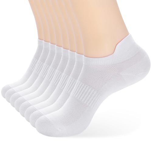 Image of Corlap Ankle Socks Women /Men 8-12Pairs Low Cut No Show Thin With Heel Tab | Ladies White Low Rise Short Summer Athletic Running Workout Sneaker Yoga Pilates Footies Lightweight Socks 7-9 9-11