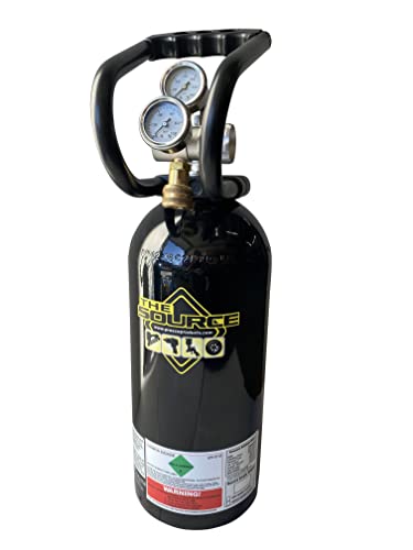 10 lb Co2 Carbon Dioxide Cylinder with High Flow Co2 Regulator and Protective Carry Handle, Inflating Off Road Tires