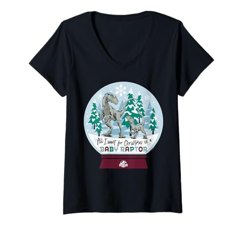 T-shirt col V Jurassic World pour remplacer le pull de Noël trop chaud et lourd