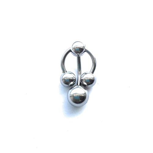 Surgical Steel Horseshoe & Barbell Combo for VCH Piercing