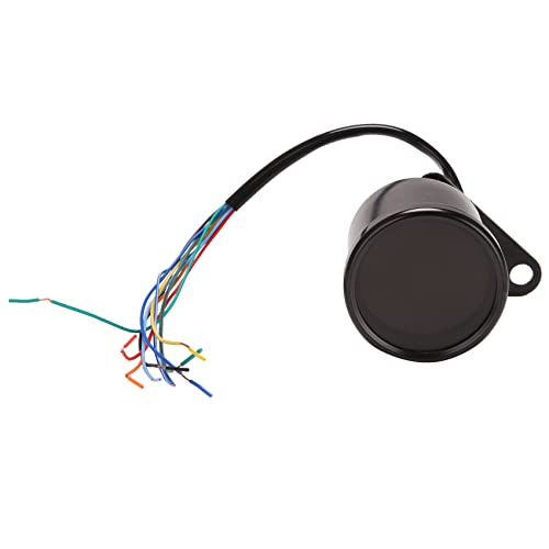 OVNSHVN Medidor de Velocidad Universal para, Medidor KiloméTrico Digital, Medidor de Velocidad Redondo para, Negro Cover