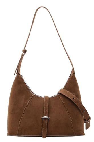 Slouchy Suede Hobo Bags Women Cute Crescent Crossbody Purses Underarm Shoulder Travel Bag Satchels Trendy Tote Handbag 2025