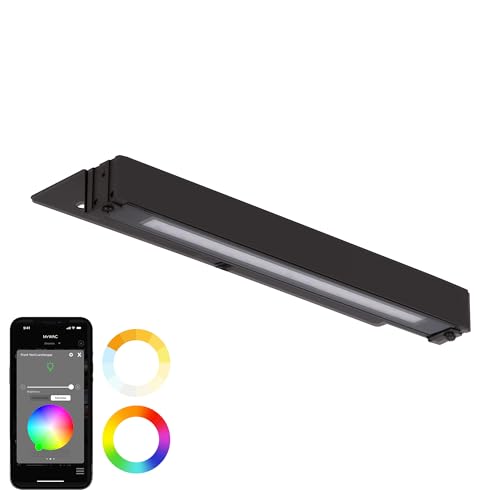 WAC Lighting LED Colorscaping Smart App Controllable Landscape Lighting with RGBWW Color Changing and Tunable White 12in Hardscape Light with Quick Release in Black