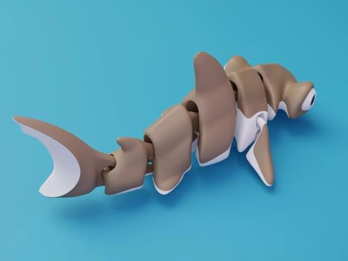 3D Printed Hammerhead Shark Toy Smooth Lightweight Ocean Animal Figure for Kids Learning Play Collectibles Miniature Marine Creature Model with Safe Rounded Design