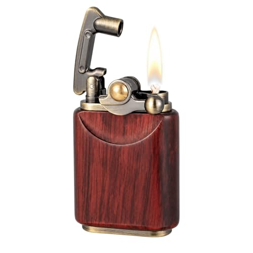 Encendedor Mecánico Vintage de Madera con Combustible