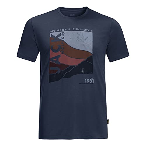 T-shirt respirant Jack Wolfskin Crosstrail Graphic M séchage rapide rando homme