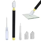 Taglierina in Vetro, Taglia Vetro Piastrelle, 5 Pezzi Strumento Tagliavetro, Testa da Taglio da 2 mm a 20 mm, Tagliavetro per Vetro, Glass Cutter per Vetro Piastrelle Specchio
