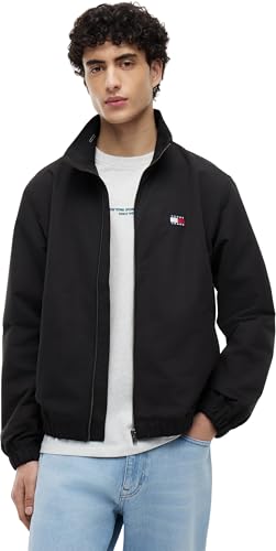 Tommy Jeans Men's TJM Essential Jacket Ext Dm0Dm22720, Black (Black), L