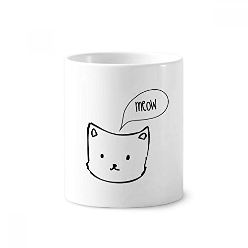 Brosse à dents en céramique chat porte-stylo bureau tasse blanche 350ml
