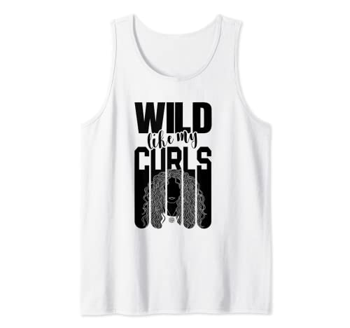 Divertido pelo rizado salvaje como mis rizos Camiseta sin Mangas