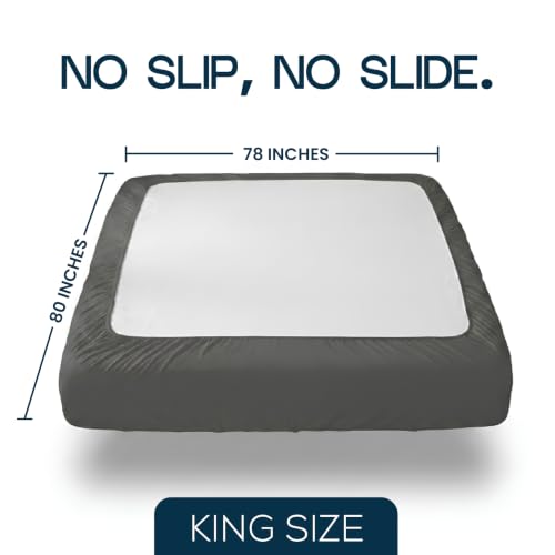 Image of 20-Pack Hotel Quality King Size Fitted Sheet for Resorts,Grey, Brushed Microfiber Bottom Sheets Only, Deep Pocket, Soft, Wrinkle, Shrink & Fade Resistant