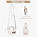 JQWSVE Small Top Handle Bags for Women Mini Purses Cute Ladies Handbags Crescent Mini Crossbody Bags with Cherry (A02 White)