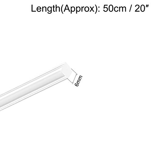Image of uxcell Acrylic Square Rod,6mmx6mmx20inch Clear Plastic Rod Solid PMMA Bar 2pcs