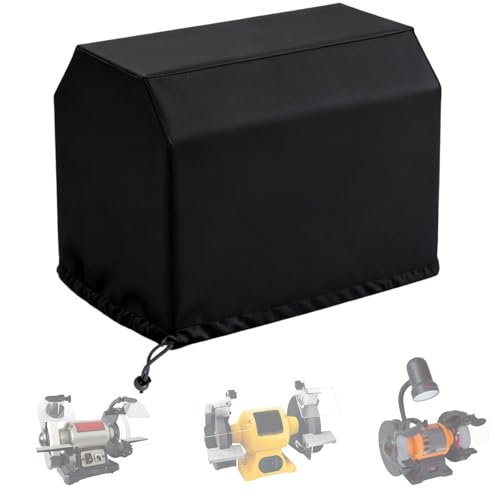 Universal Bench Grinder Cover, 19 x 13 x 16 inch, 600D Oxford Waterproof Dust Cover for Most 6 Inch and 8 Inch Bench Grinders, Designed for ‌Fits DEWALT, WEN, VEVOR, BUCKTOOL and more Bench Grinders