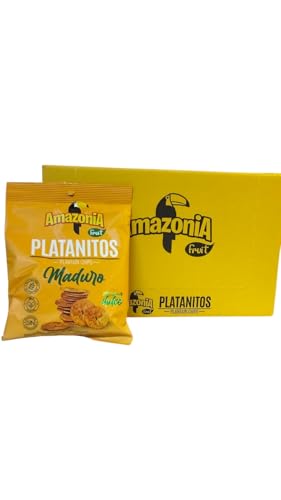CAJA DE PLATANITOS - AMAZONIA - PLATANITOS MADURO - NATURALMENTE DULCE - 15 UNIDADES DE 75 GRAMOS CADA UNA - 1125 GRAMOS LA CAJA