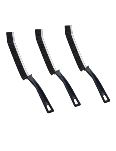 Image of 3 Pack Hard Bristle Crevice Cleaning Brush, Multifunctional Gap Cleaning Brush Small Scrub Brush, Skinny Cleaning Tools For Bathroom, Kitchen, Livingroom, Grout, Window, Vehicle, Faucets, Toilet