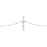 Body Candy Stainless Steel Clear Accent Sweetheart Dangle Belly Ring Belly Chain