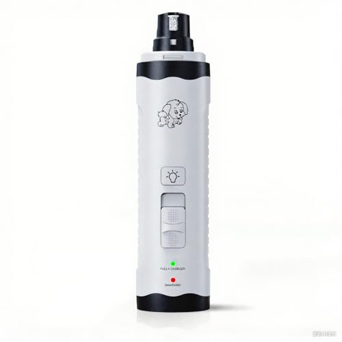 YABIFE 7-Speed Pet Nail Grinder with Light – Heavy Duty, Whisper Quiet Nail Trimmer for Dogs, Cats, Birds & Small Animals – Single-Handed Operation