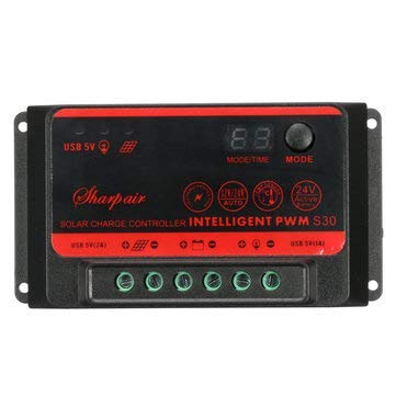 3NH 20A Lcd Solar Controller Dual Usb Port 12V/24V Auto Battery Regulator
