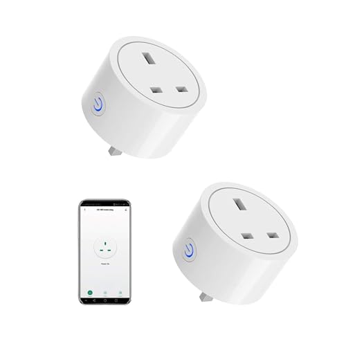 Image of Jinvoo Smart Plug, WiFi Plug, Smart WiFi Socket, Smart Socket, Alexa Socket, Energy Monitoring, Compatible with Alexa and Google, Smart Life, No Hub Required, 2 Packs