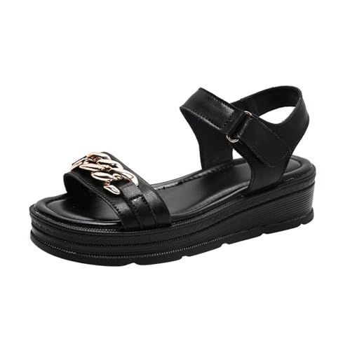 Chancla mujer de playa con cuña gruesa y diseño monocolor para el verano