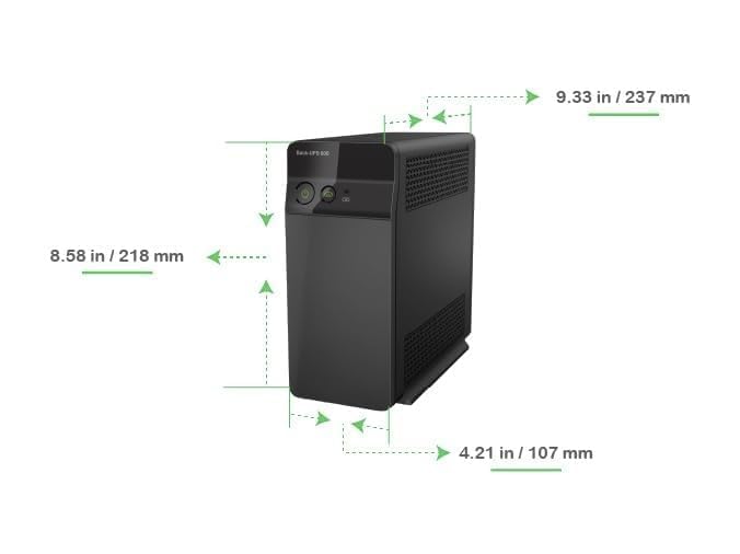 Image of Back-UPS BX600C-IN 600VA / 360W, 230V, UPS System, an Ideal Power Backup & Protection for Home Office, Desktop PC & Home Electronics