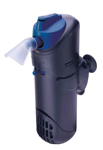 Interpet Internal Aquarium Fish Tank PF1 Power Filter Cleans Water for Coldwater & Tropical Aquariums Up to 68 Litre black/blue