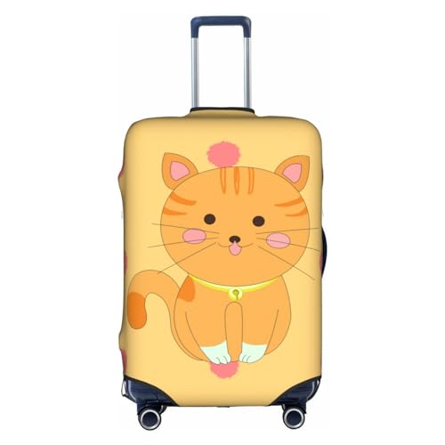 cute cartoon kitten Suitcase Cover Medium with Invisible Zipper, for Business and Travel, Without Suitcase