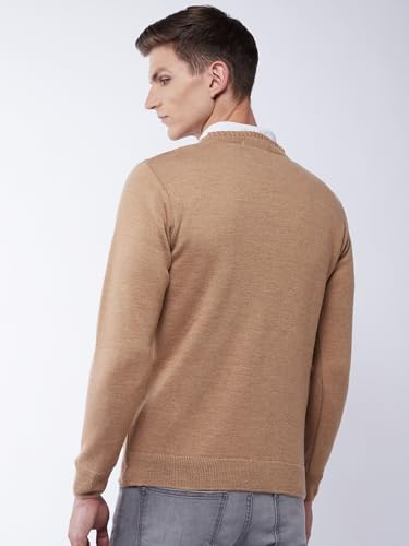 Image of Pivl Men's V Neck Winter Solid Sweater - Warmth and Style for The Season