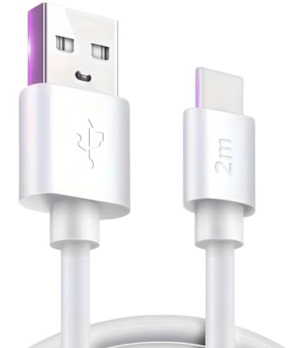 dashmag Type C Charging Cable 2m Extra Long Android Fast Charging USB C Cable, USB A to USB C Charger Lead S20, Fast Charge Cable