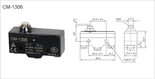 Micro-interrupteur fin de course CM-1306 boîtier haute densité - 2