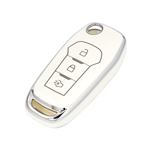 OFFCURVE Key Fob Cover for Ford, Soft TPU Car Key