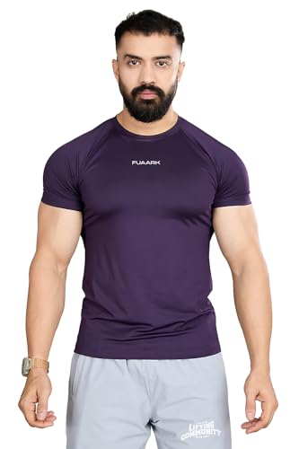 Image of FUAARK Men Solid Round Neck Slim Fit Tshirt