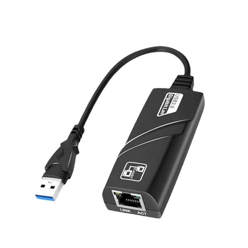 有線LANアダプター USB 10/100/1000Mbps USB 3.0 to RJ45 互換 Windows/Mac OS/Vista/Switch対応 ネットワークアダプタ（ブラック ）