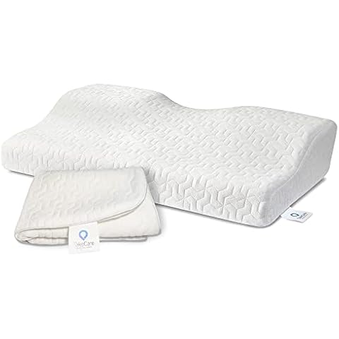 MOVON Kissen mit Memory Foam, Nackenstützkissen mit Bezug aus Bambus waschbar Cover