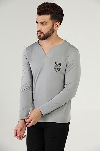 Image of INKKR Regular Fit Style V-Neck Full Sleeve T-Shirts for Men