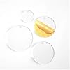 Soto Laser Cutting 25 ACRYLIC CIRCLE CLEAR BLANK DISCS WITH HOLE 1/8" THICK (Select Size) (2") #1