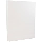 JAM PAPER Strathmore 88lb Cardstock - 8.5 x 11 Coverstock - 237 gsm - Bright White Wove - 25% cotton - 50 Sheets/Pack