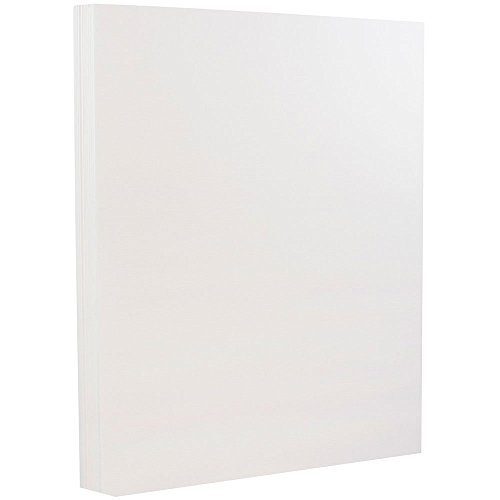JAM PAPER Strathmore 88lb Cardstock - 8.5 x 11 Coverstock - 237 gsm - Bright White Wove - 25% cotton - 50 Sheets/Pack