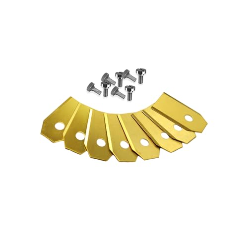 30 x Klingen Ersatzmesser + Schrauben, Ersatzklingen kompatibel mit Segway Navimow Mähroboter für langen, scharfen Schnitt (30er Set Klingen) - titancarbit beschichtet