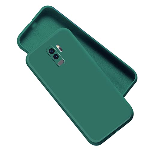 Image of A rtistque Liquid TPU Silicone Matte Shockproof Flexible with Camera Protection Soft Back Cover Case for Samsung S9 Plus - Dark Green