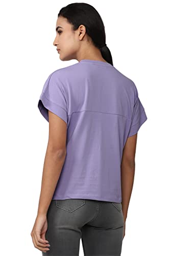 Image of Van Heusen Women's Cotton Regular Fit Half Sleeve Crew Neck Casual Regular Comfort Fit T-Shirt